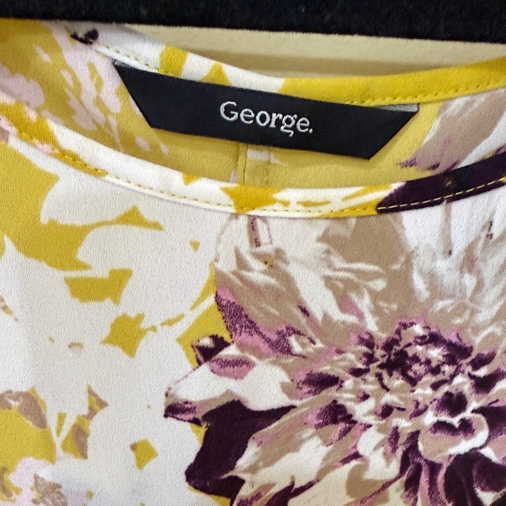 George Women's Top Floral short sleeve blouse Size 16-18 - Picture 2 of 8